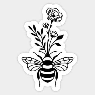 Floral bee Sticker